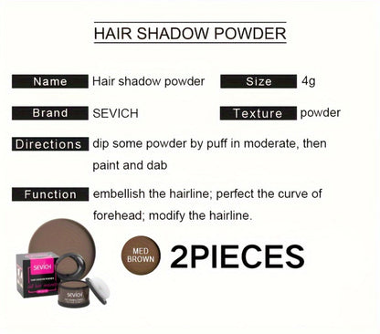 Root Touch Up Hair Powder for Thinning Hair & Gray Roots – Instant Hairline Concealer Shadow Topper, Long-Lasting Resistant Formula