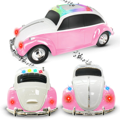 Fuzix WS-1958 Vintage Car Bluetooth Speaker with LED Headlights & Taillights | Retro Wireless Stereo, FM Radio, AUX/USB/TF, Built-in Mic