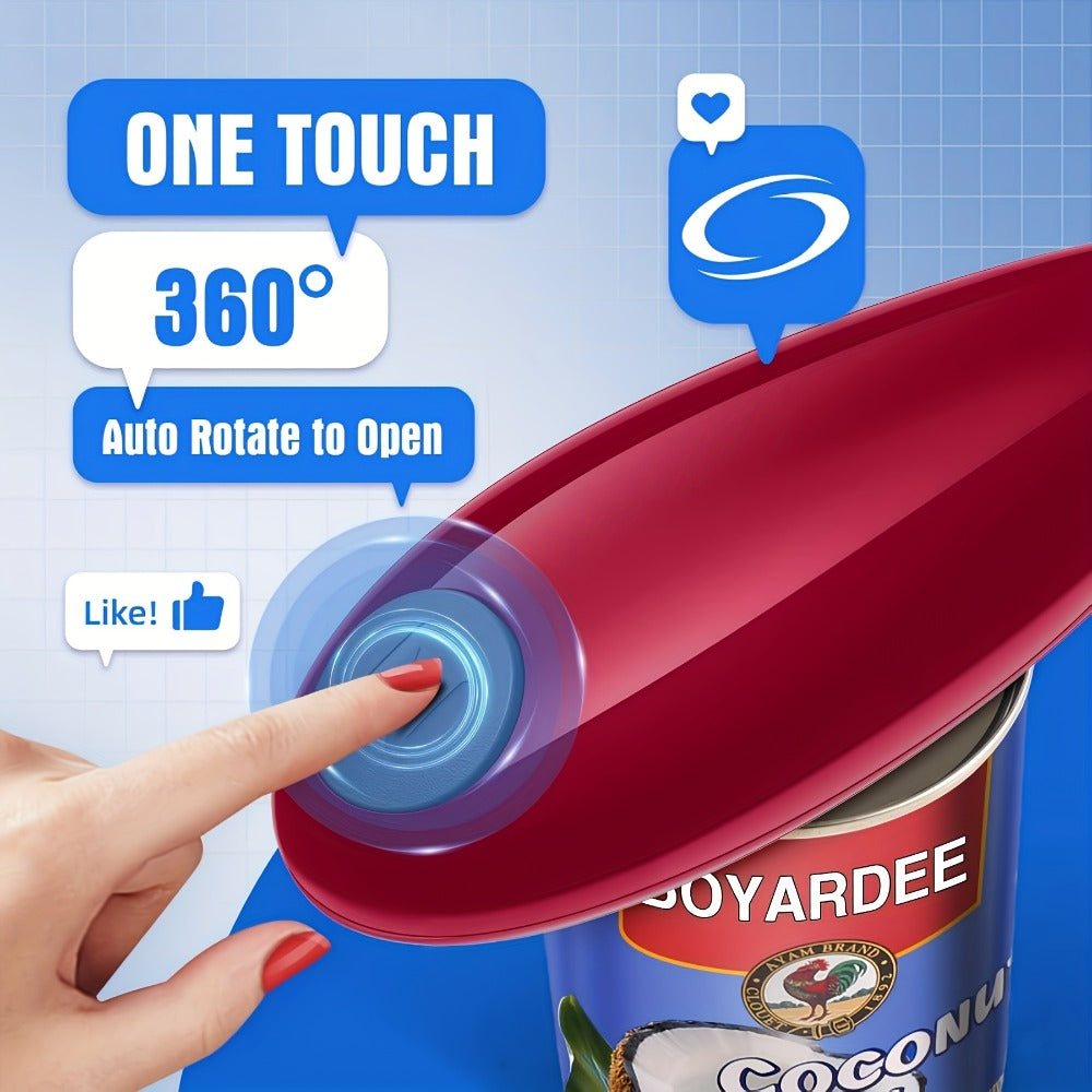 Electric Can Opener One Touch – Hands Free for Seniors & Arthritis, Kitchen & Camping Gift
