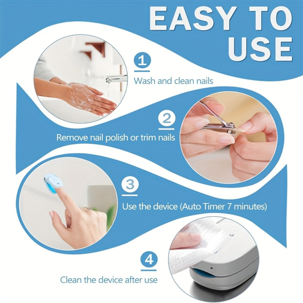 KTS Nail Fungus Laser Device FDA Cleared, Extra Strength 407nm Blue Light & 905nm Dual-Light Treatment for Toenail & Fingernail Fungus