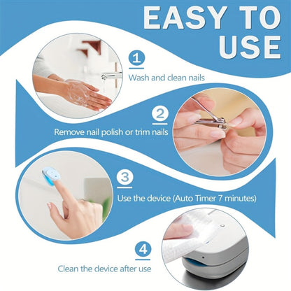 KTS Nail Fungus Laser Device FDA Cleared, Extra Strength 407nm Blue Light & 905nm Dual-Light Treatment for Toenail & Fingernail Fungus