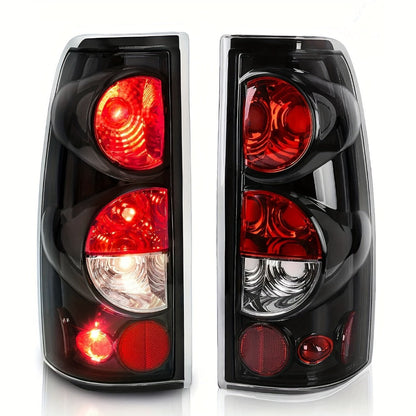 Tail Lights for Chevy Silverado 1500 2500 3500 1999-2006 & GMC Sierra 1999-2003 – Direct Replacement Pair | Black Housing | Smoked Gray