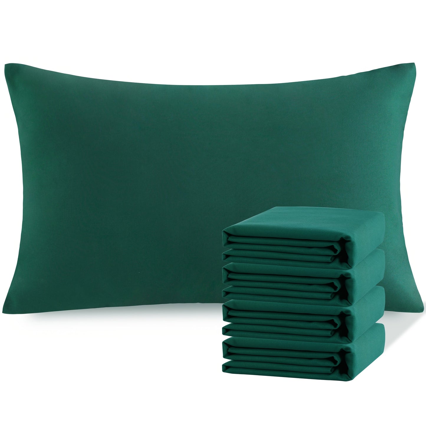 Pillowcases 4 Pack Queen 20x30 – Brushed Microfiber Soft Wrinkle-Free Fade-Resistant Envelope Closure Solid Color 32 Colors