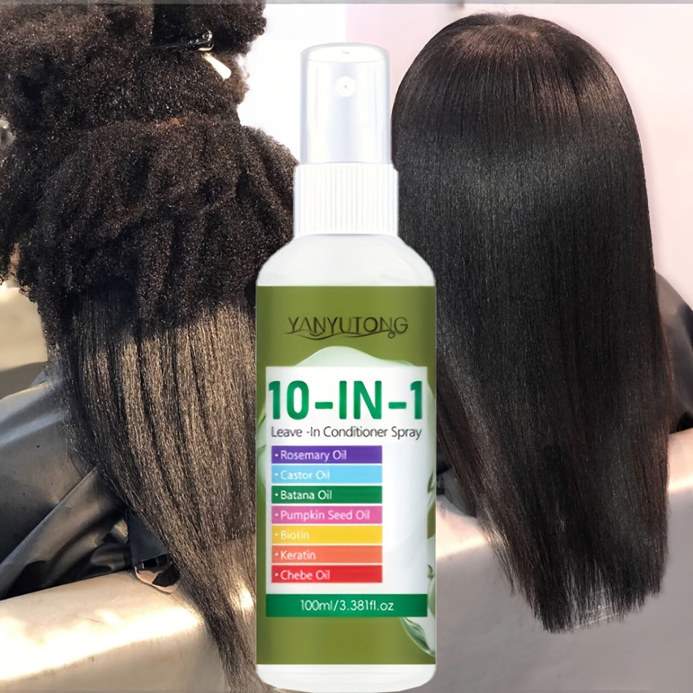 10-in-1 Hair Treatment Spray 100ml with Argan Oil Batana and Rosemary - Anti-Breakage Split for Bath Time, Home Spa and Personal Care