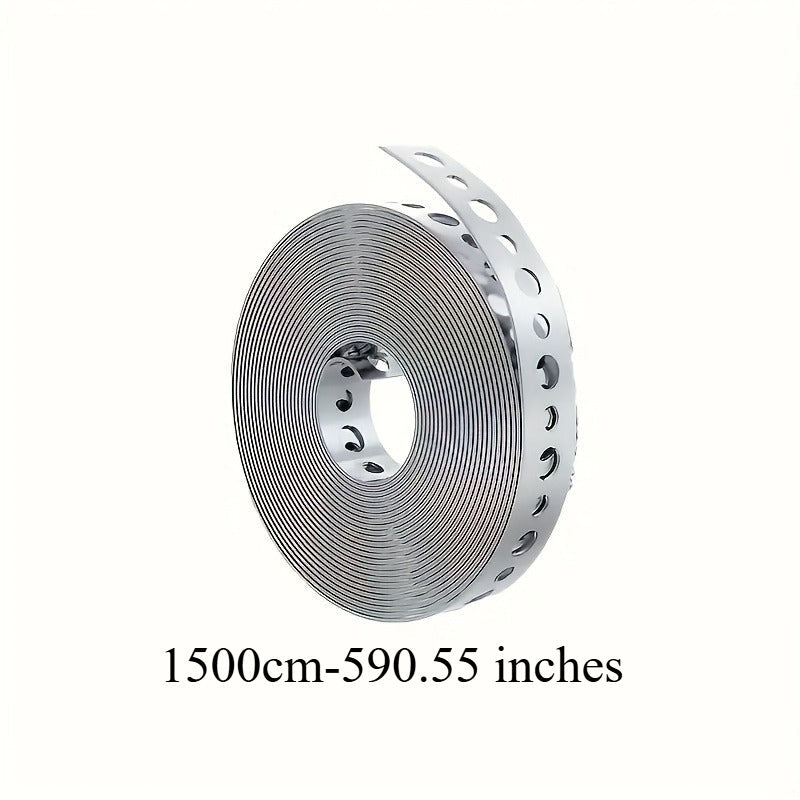 Galvanized Steel Pipe Support Bar with Pre-Drilled Holes – Corrosion-Resistant Hanging Rod for Plumbing HVAC Garage Workshop