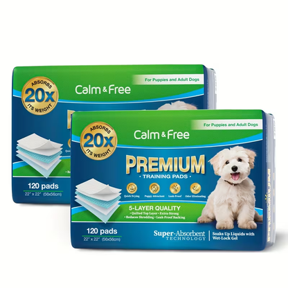 Disposable Dog Pee Pads for Puppy Training – Super Absorbent Leak-Proof Potty Pads with Odor Control, Housebreaking Training Pads for Dogs