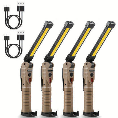 COB LED Work Light Magnetic Base Rechargeable USB 20000 Lumens 7 Modes 180° Rotation Portable for Entryways, Bedrooms and Living Spaces