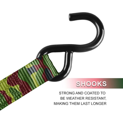 Ratchet Tie Down Straps 4-Pack 15FT 1, 500 lb Break Strength Heavy Duty with Soft Loops & Storage Bag – High-Visibility Webbing