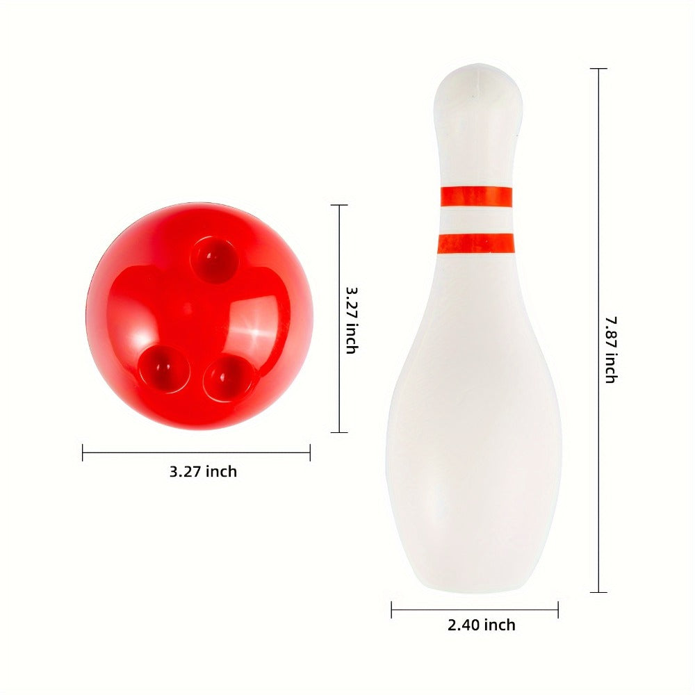 12-Piece Light-Up Bowling Set with 10 Glowing Pins, 2 Balls and 7.87-Inch Pin Height for Indoor or Outdoor Play
