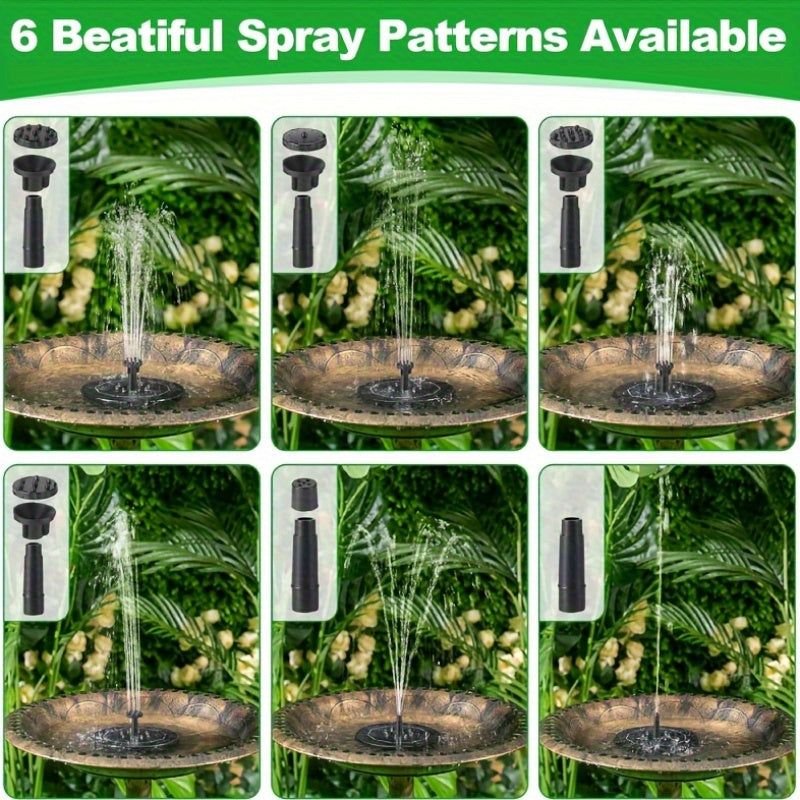 Solar Fountain Pump for Garden, Patio and Yard Use, with the Listed Configuration, for Everyday Use and Organized Storage