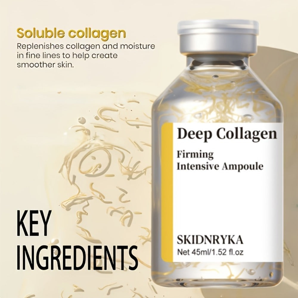 Face Serum SKINDRYKA Collagen, Hyaluronic Acid and Niacinamide in a 1.52oz Glass Dropper Bottle