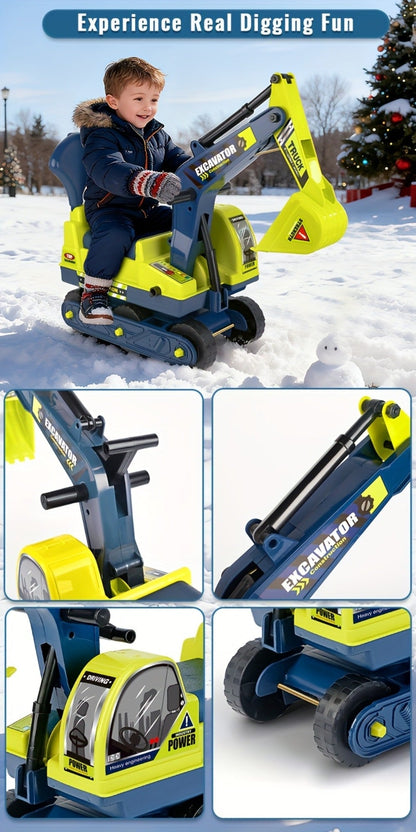 Kids Ride-On Construction Truck Large Manual-Powered Engineering Vehicle with the Listed Color, Size or Set Options for Everyday Use