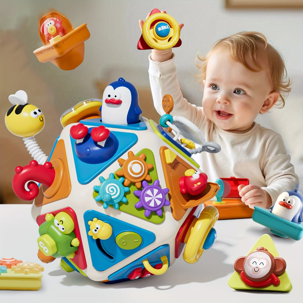 21-in-1 Toddler Busy Board Activity Cube, Early Educational Sensory Toy for Boys & Girls Ages 1-3