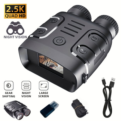 Infrared Night Vision Goggles HD 2.5K with 10X Zoom & CMOS Sensor – Full-Dark Visibility Binocular Scope for Hunting