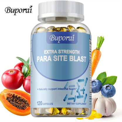 Herbal Supplements with Buporai Label, Black Walnut Wormwood Garlic and Cranberry Capsules, 120 Count