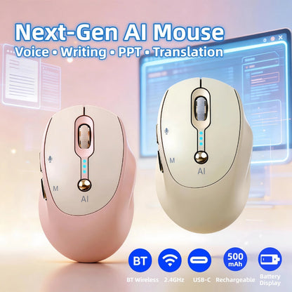 AI Wireless Mouse Voice to Text Real-Time Translation PPT Creation T-WOLF Silent Rechargeable for an Everyday Personal Care Routine