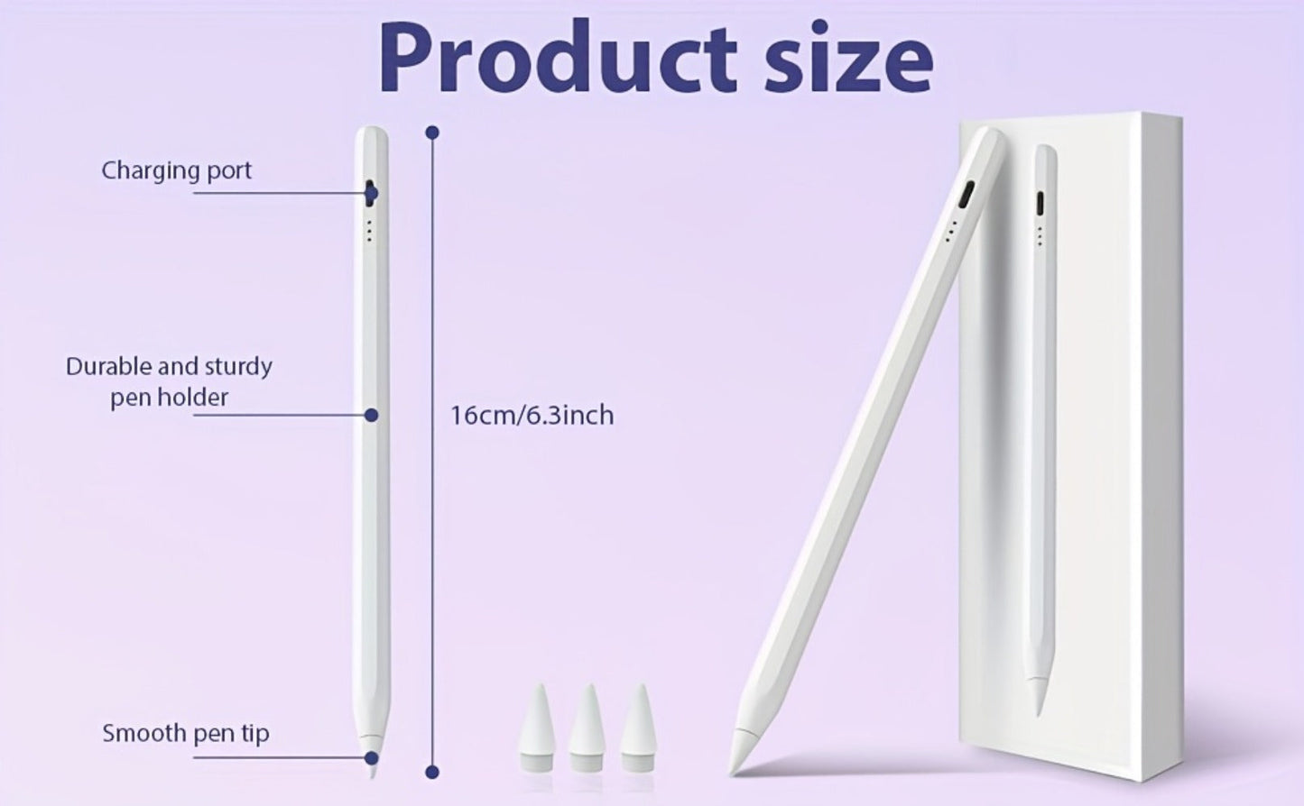 iPad Pencil 2nd Generation Magnetic Wireless Charging, Compatible with iPad Pro 11"/12.9", Air 3/4/5