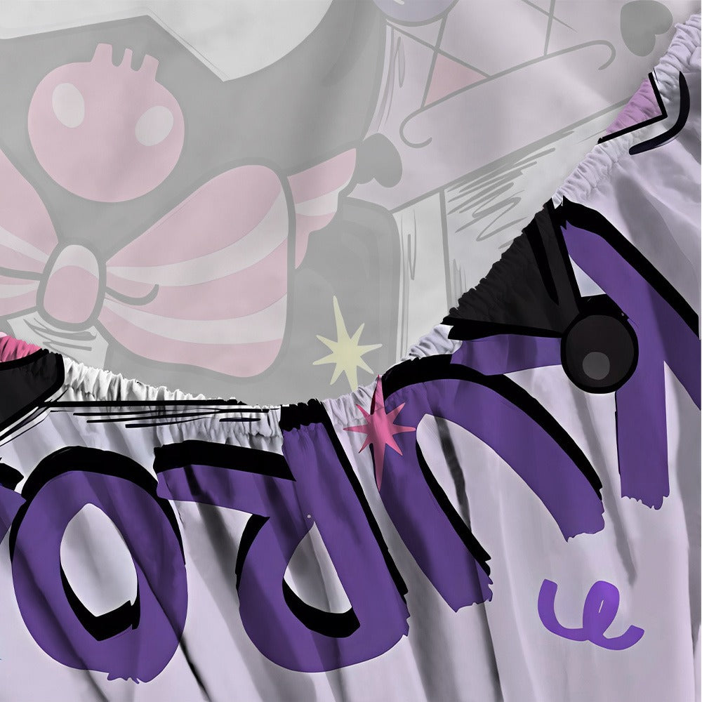 Sanrio Hello Kitty & Kuromi Bedding Set 3pcs, Fitted Sheet & Pillowcases, Polyester, Twin Full Queen King