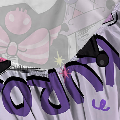 Sanrio Hello Kitty & Kuromi Bedding Set 3pcs, Fitted Sheet & Pillowcases, Polyester, Twin Full Queen King