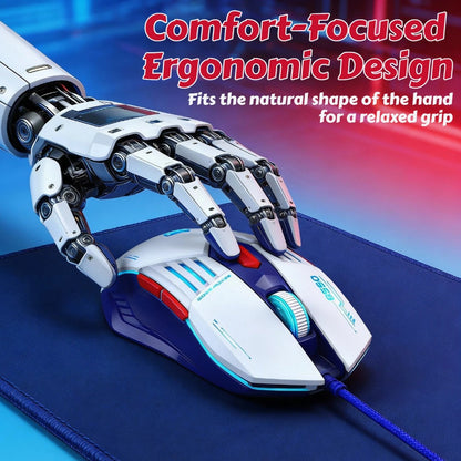 Programmable RGB Gaming Mouse Wired Pro-Grade with Turbo Click Multi-Mode DPI Sensitivity Dynamic for an Everyday Personal Care Routine