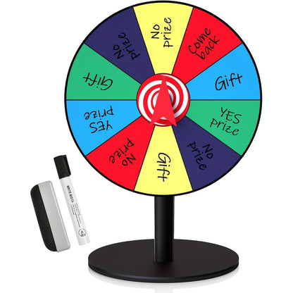 Tabletop Spinner Wheel 10 Slot – 8 Inch Heavy Duty Iron Base Prize Wheel for Carnival Games, Trade Show Spin Wheel, Party Supplies