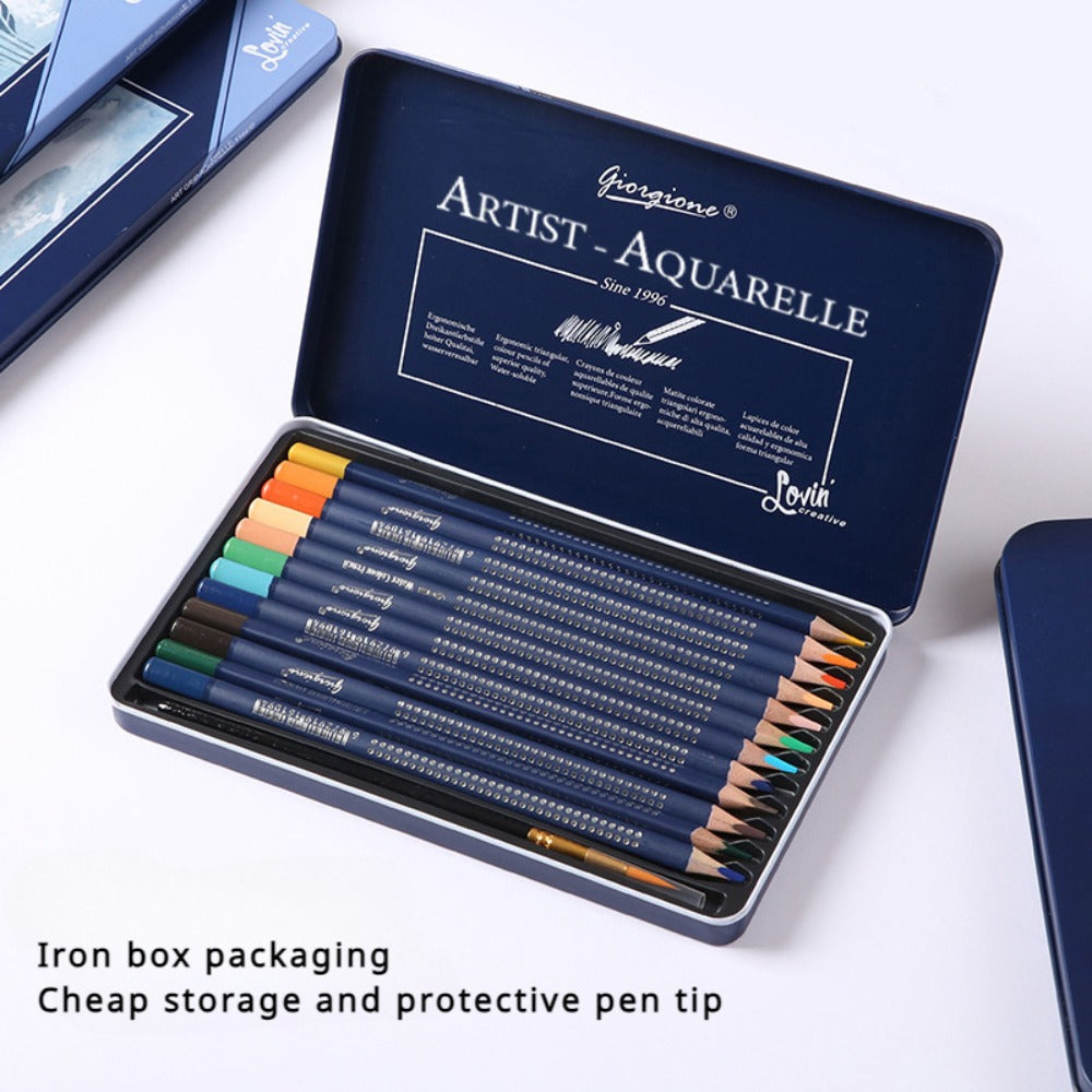 Water Soluble Colored Pencils 12 Colors Set with the Listed Color, Size or Set Options for Everyday Use