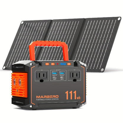 Portable Power Station 88.8Wh, 111Wh or 237Wh with AC, USB-C, USB-A, DC and Solar Panel Options