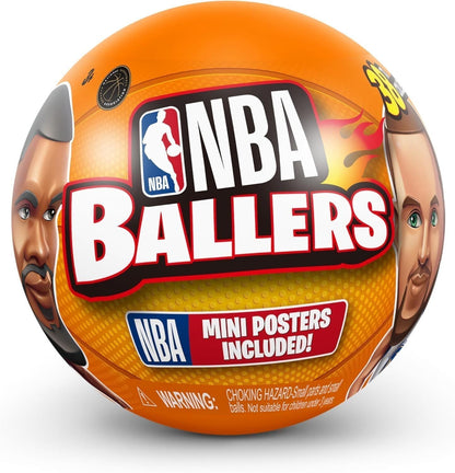NBA Ballers Mystery Capsule Figurine Series 1 by ZURU, Surprise Unboxing Mini NBA Player Collectible Toy for Boys