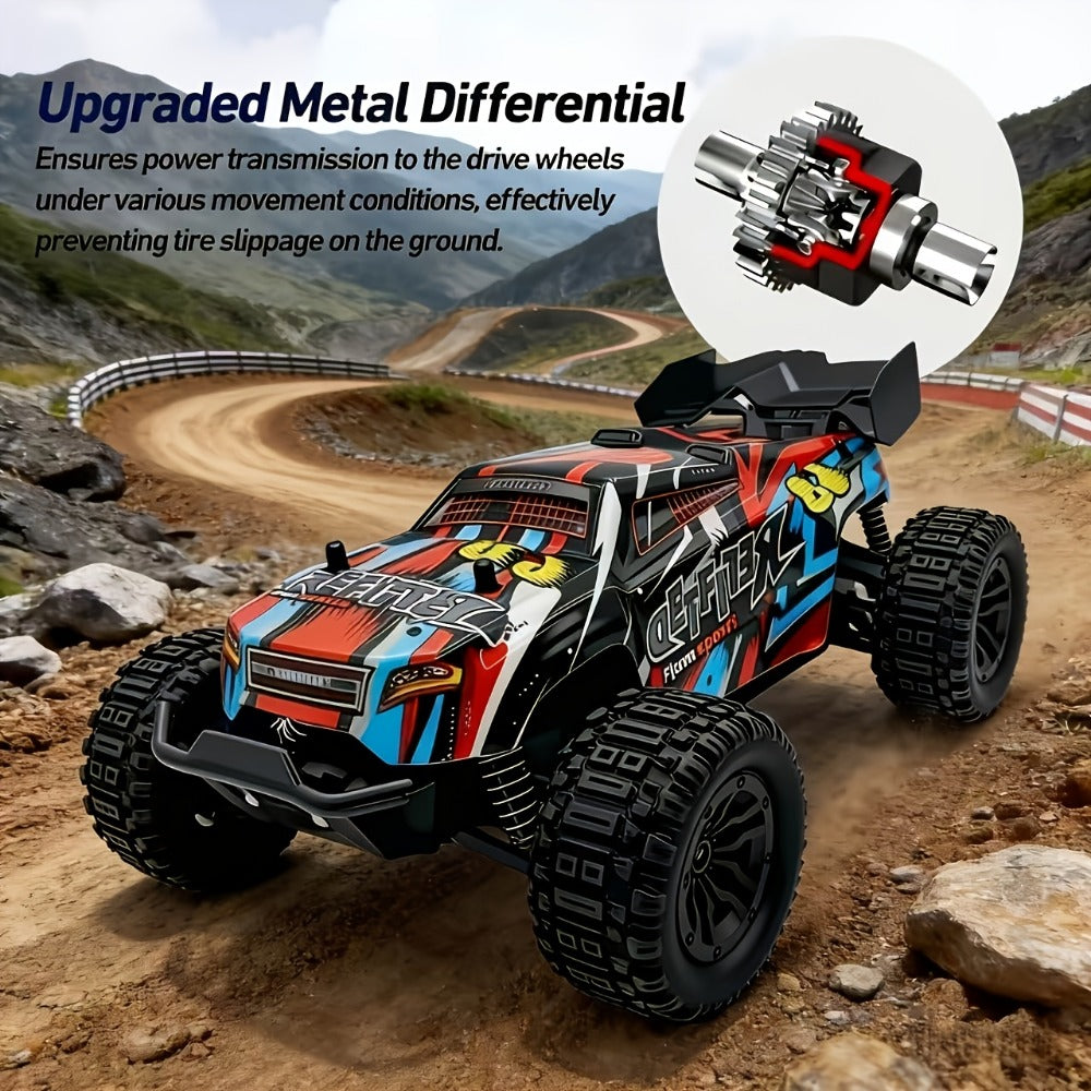 1:18 Scale RC Off-Road Car 35+ KM/H 4WD, 2.4GHz High Speed Remote Control Truck, Hobby Grade RC Racing Crawler for Kids & Adults