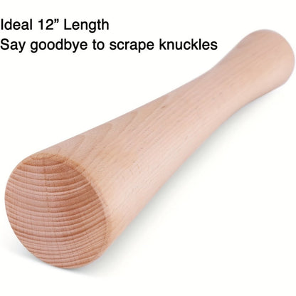 Wooden Sauerkraut Pounder for Mason Jars – 11.6 Inch Solid Wood Fermentation Tamper Kraut Pounder Pestle for Vegetable Fermentation