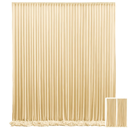 Two-Panel 10 x 10 ft Backdrop Curtain Set with Pole Pockets and 16 Color Options for Events