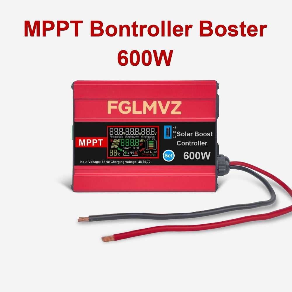 30A MPPT Solar Boost Charge Controller 1200W – DC-DC Step-Up Solar Panel Regulator for Lead-Acid, Gel & Lithium Batteries