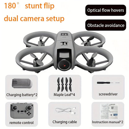 180° Rotating Dual Camera Drone Optical Flow Positioning Gyroscope Stabilization 360° Roll One-Button Takeoff Landing Calibration