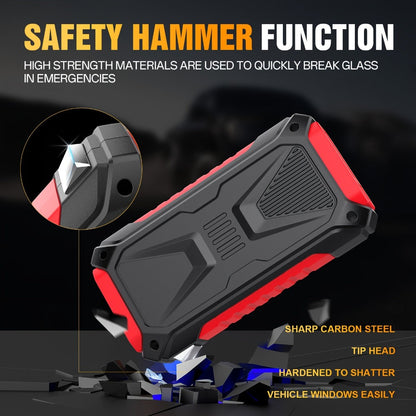 TM26 Jump Starter with 74Wh Checkout Label, Red-and-Black Case, Clamp Leads and Digital Display