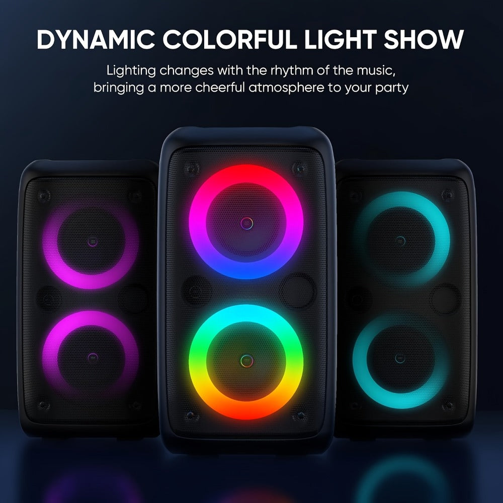 Karaoke Machine with LED Lights Bluetooth Speaker PA System for an Everyday Personal Care Routine