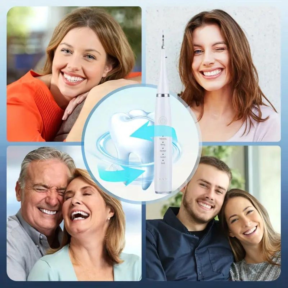 Electric Teeth Cleaner Kit USB Rechargeable, 5 Cleaning Modes Dental Scaler Plaque Tartar Remover Gum Health
