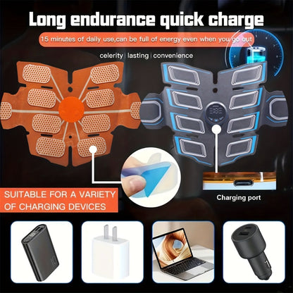 EMS Stimulator Fitness Massage Belt 6 Modes 18 Intensity Levels USB Rechargeable Low Frequency Physiotherapy for Home or Salon Spa Use