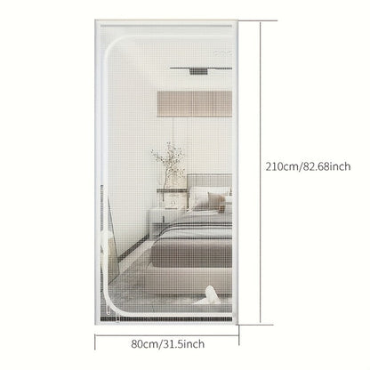 Cat Proof Door Curtain Pet Gate - Double Stitched Durable Scratch-Resistant Screen, Indoor Cat Barrier Door Cover for Doorways