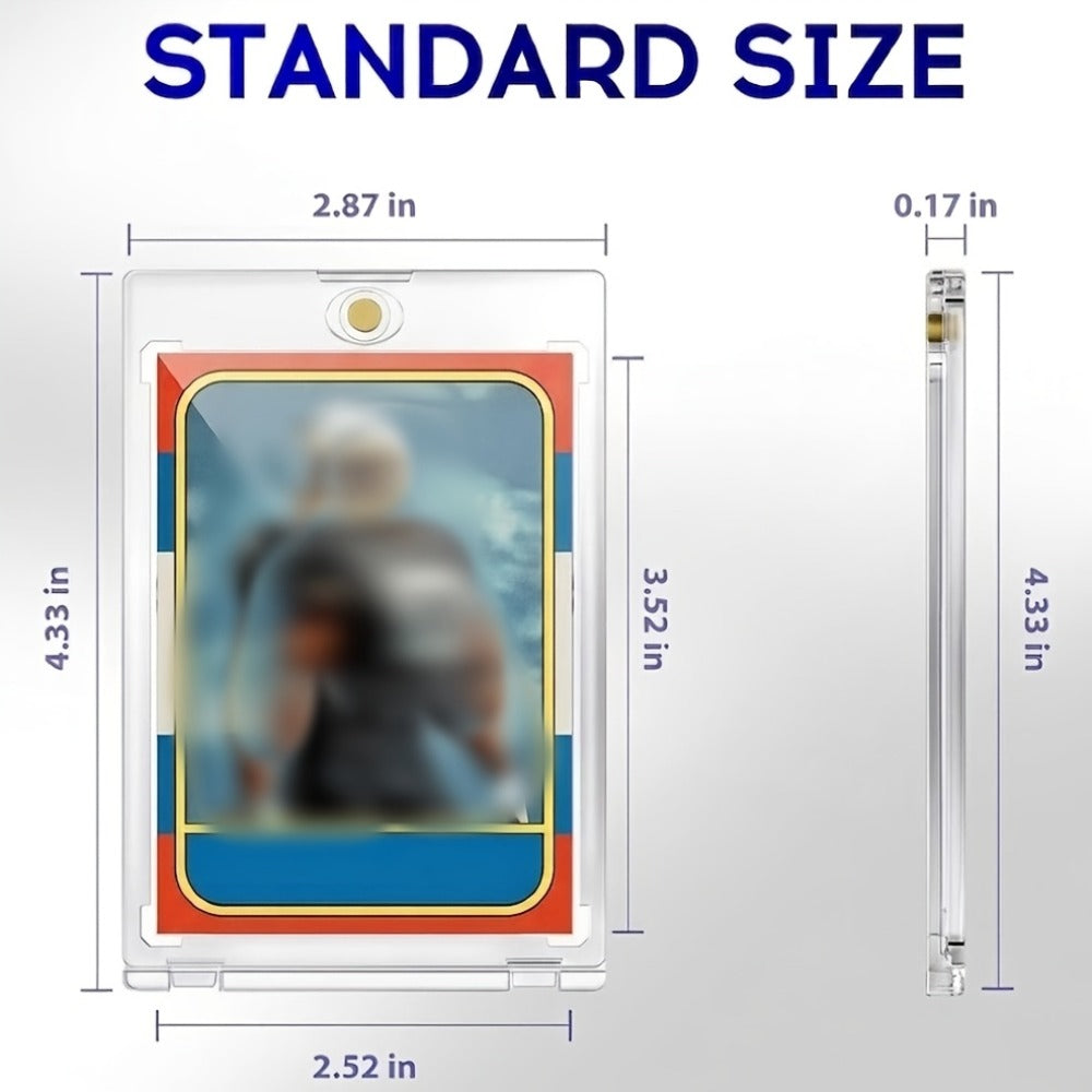 35pt Magnetic Trading Card Holders with Recessed Corners in 25, 50 or 100 Piece Pack Options