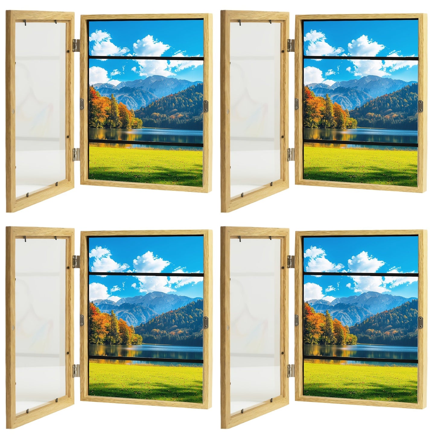 Kids Art Frames Front Opening Changeable Artwork Display Frames for Children Drawings Crafts Photos Wall Gallery – Set of 2 or 4