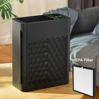 Air Purifier with HEPA Filter, PM2.5 Display, Air Sensor, Auto Mode, Timer and Two Color Options