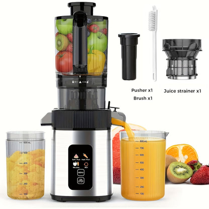 Cold Press Juicer Machine with Large Feed Chute - Slow Masticating Juicer for Whole Fruits & Vegetables