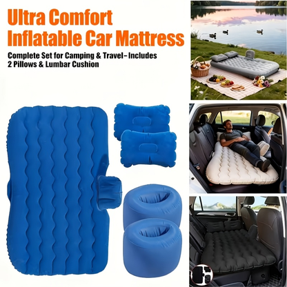 Car Inflatable Mattress with Blue Set, Black 28 x 52 Inch Seat or Black Style Checkout Options