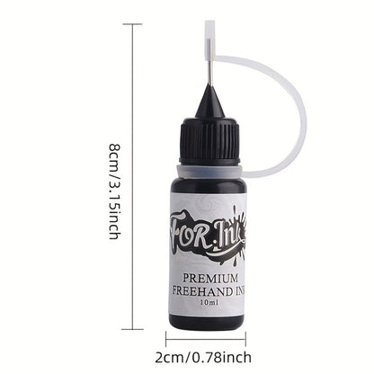 Fake Freckles Jagua Gel Kit Semi-Permanent Temporary Tattoo Ink, 3 Brown & Red Ink Bottles, 6 Stencils &
