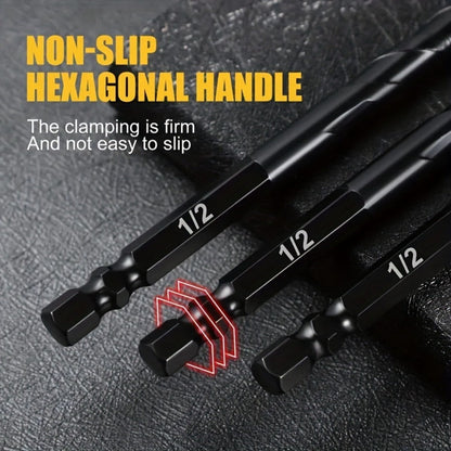 Masonry Drill Bits Set 10pcs, Tungsten Carbide Tip Drill Bits for Tile, Brick, Glass, Ceramic, Concrete
