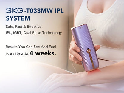 IPL Hair Removal Device Permanent Dual-Pulse Epilator with Red Light Therapy Unlimited for Everyday Face, Beard and Body Grooming