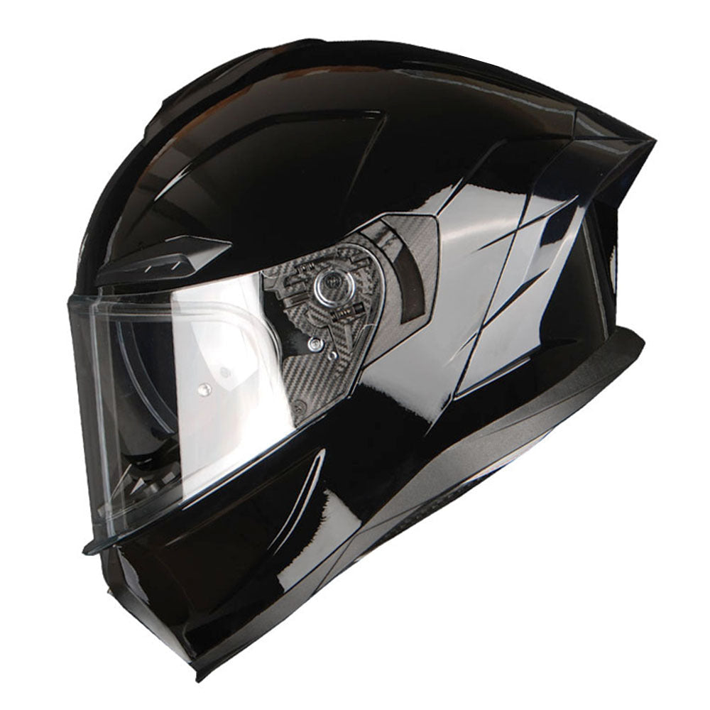 Motorcycle Helmet Full-Face Dual-Visor Shell with Clear Outer Shield, Smoked Inner Visor, Nine Colors and S-XL Sizes