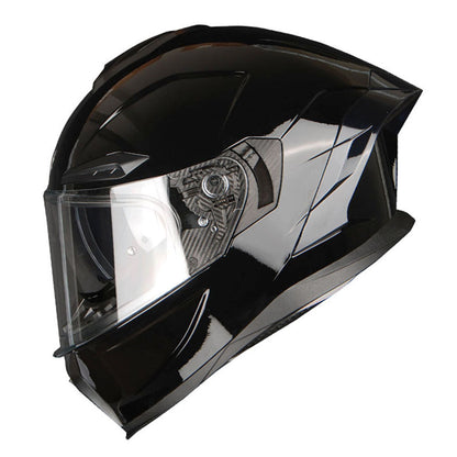 Motorcycle Helmet Full-Face Dual-Visor Shell with Clear Outer Shield, Smoked Inner Visor, Nine Colors and S-XL Sizes