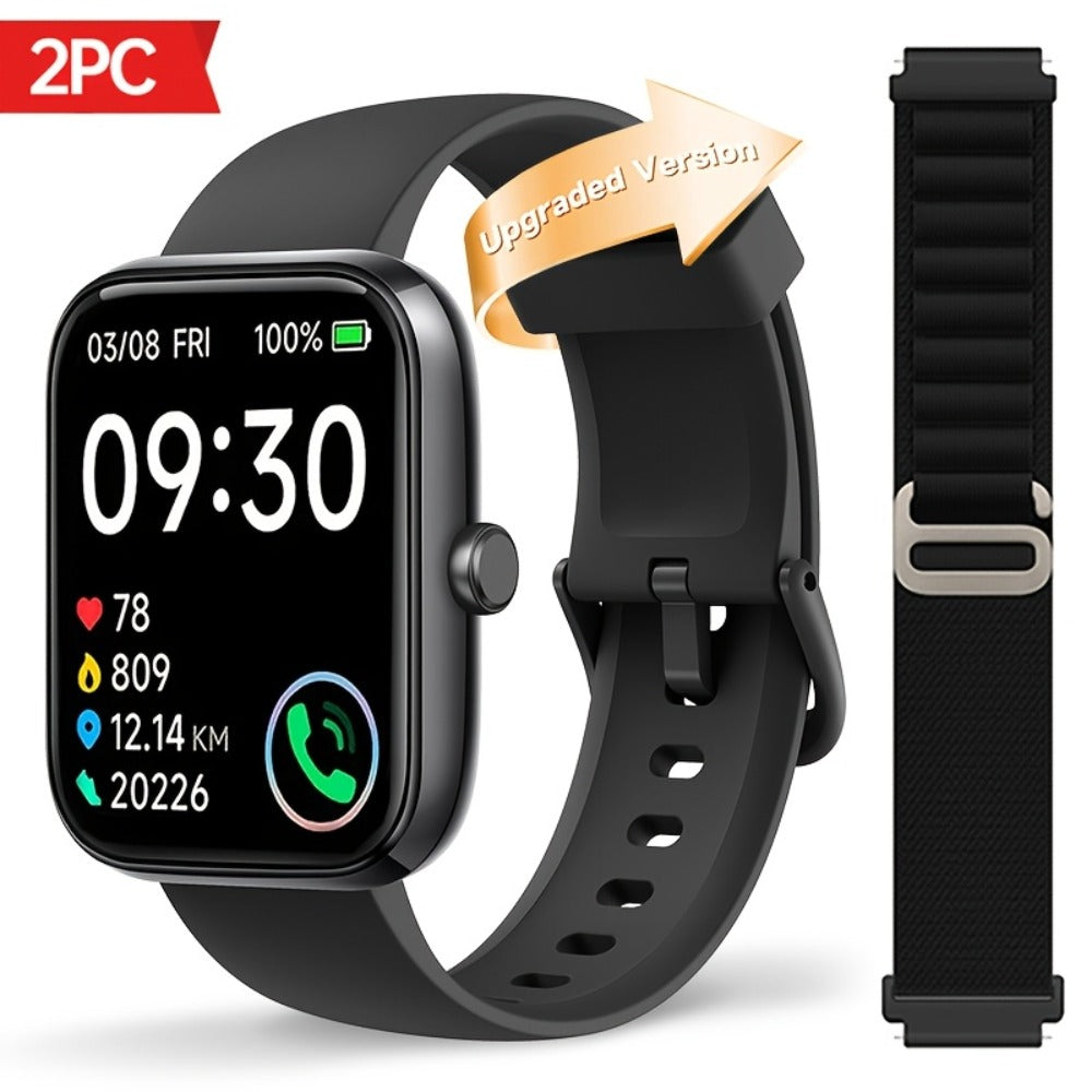 Smartwatch with Alexa Built-in FAWEIO 1.95" Large Display, Wireless Calling, 100+ Sport Modes, Pedometer Heart Rate Sleep Blood