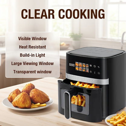Air Fryer 5 Quart 8-in-1 Electric Hot Air Oven 1350W with LED Touchscreen & 360° Hot Air Circulation
